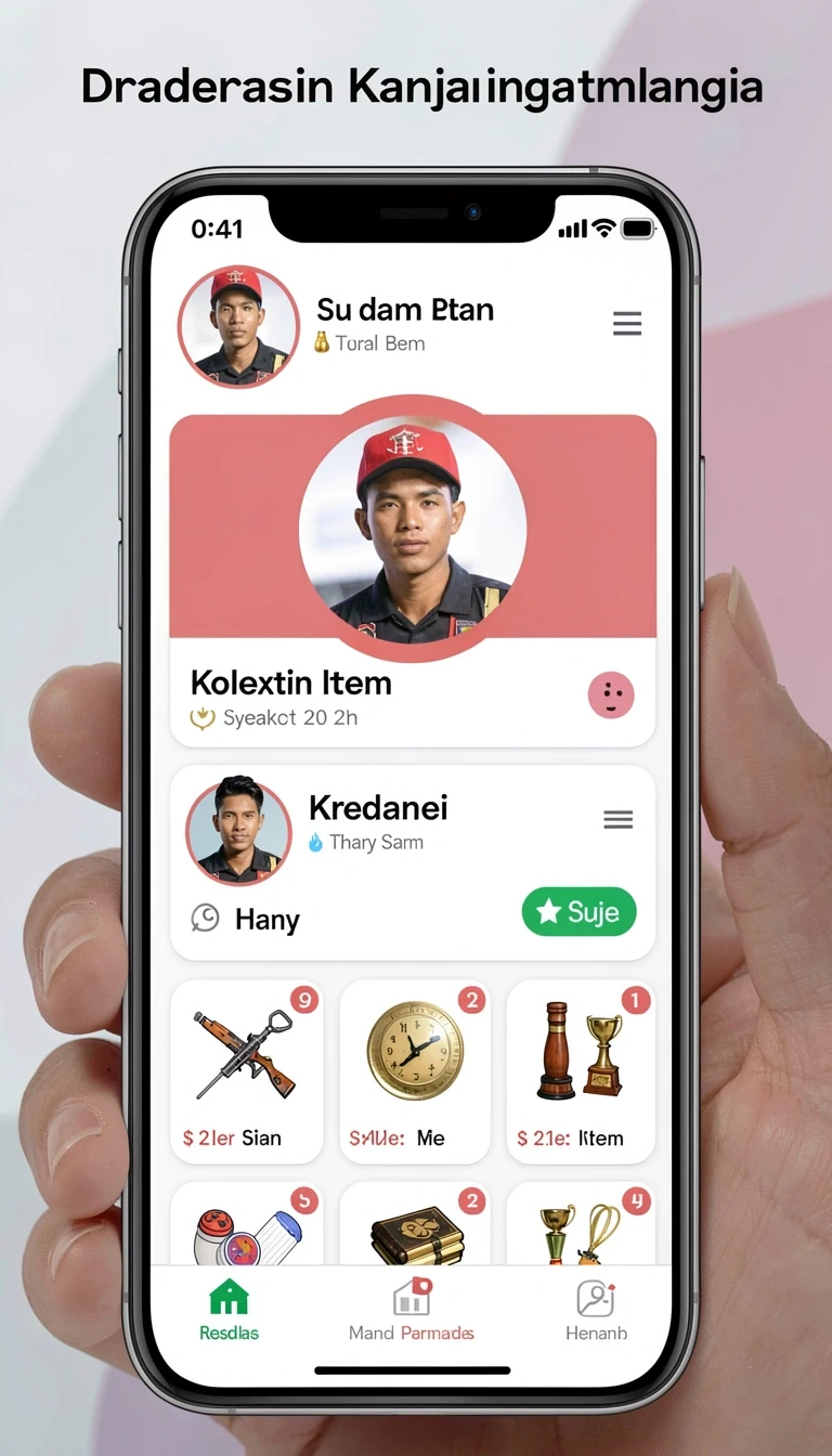 Tampilan antarmuka janda4d di Android